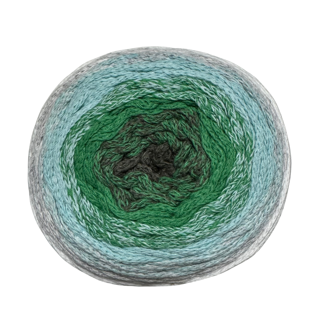 Cotton Air Cake. Color 02 Blanco - Gris - Azul - Verde