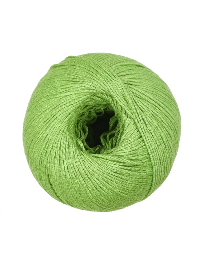 Algodón Peinado M Color Verde Hierba. Aguja 2/3 mm