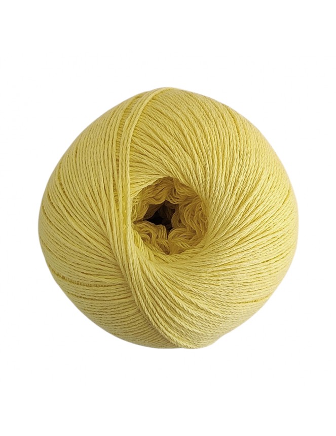 Algodón Peinado M Color Amarillo Pálido. Aguja 2/3 mm